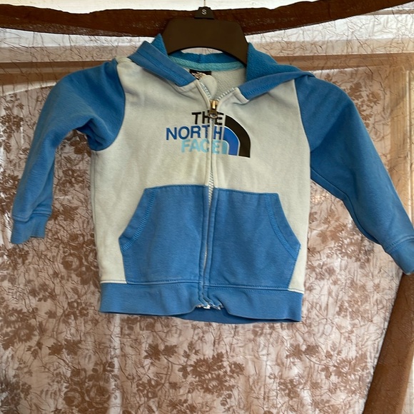 Infant/Toddler Blue Zip Up The North Face Hoodie - Picture 1 of 2